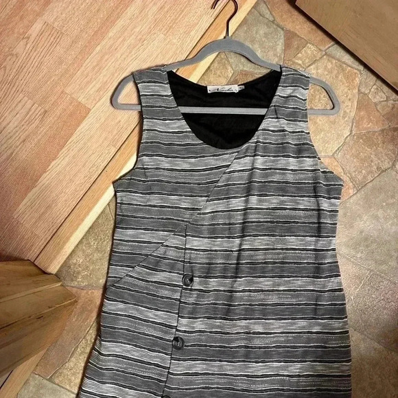 Marsha Button Up Tank‎ Summer Dress Grey Size XL - Picture 6 of 10